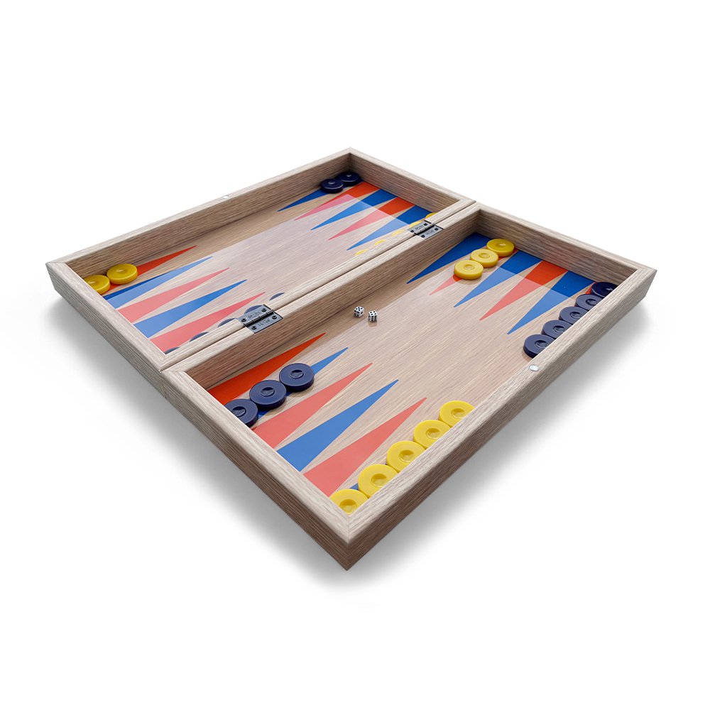 Biggdesign Happy Backgammon-Set | Magnetische Sluiting, Krasbestendig Oppervlak