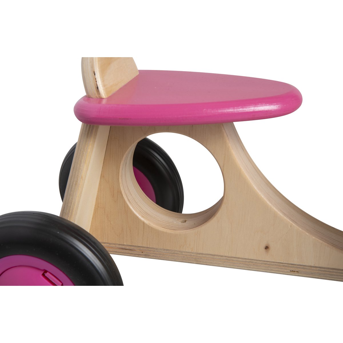 Van Dijk Toys Houten Kinder Loop Bakfiets Vanaf 1 Jaar - Roze (Kinderopvang Kwaliteit)