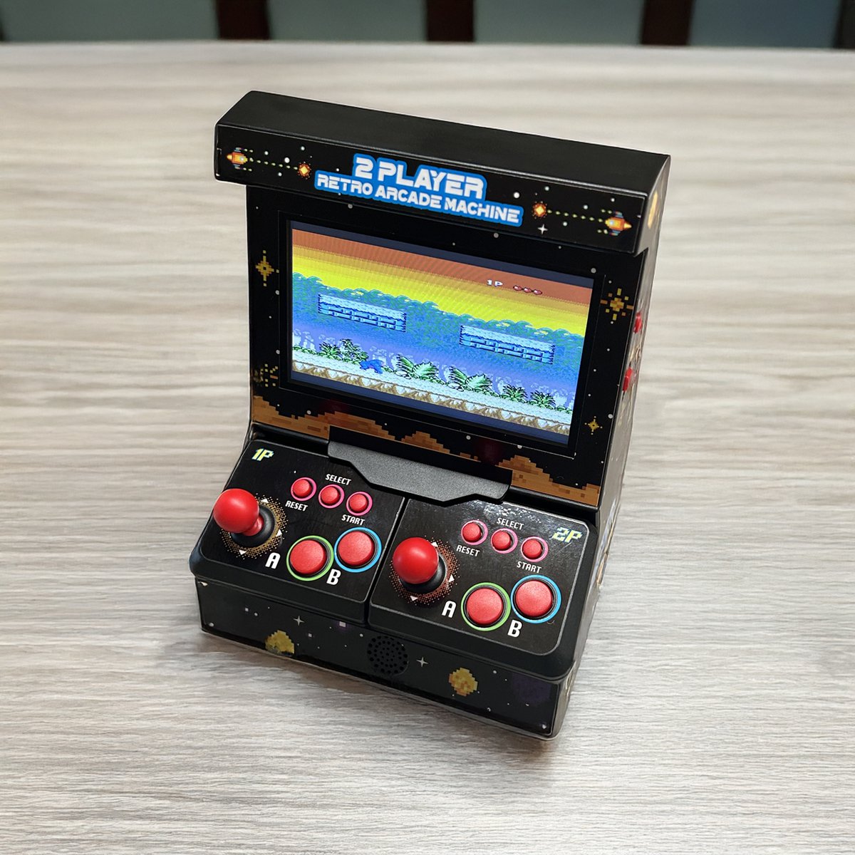 Mad Monkey - Retro Mini Arcade Machine Met Dubbele Controller - Incl. 300X 8-Bit-Spellen