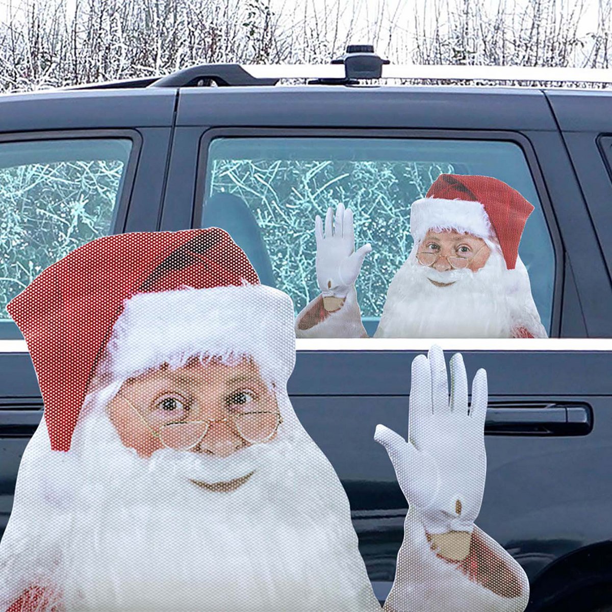 Ride With Santa - Raamsticker "Santa Claus"