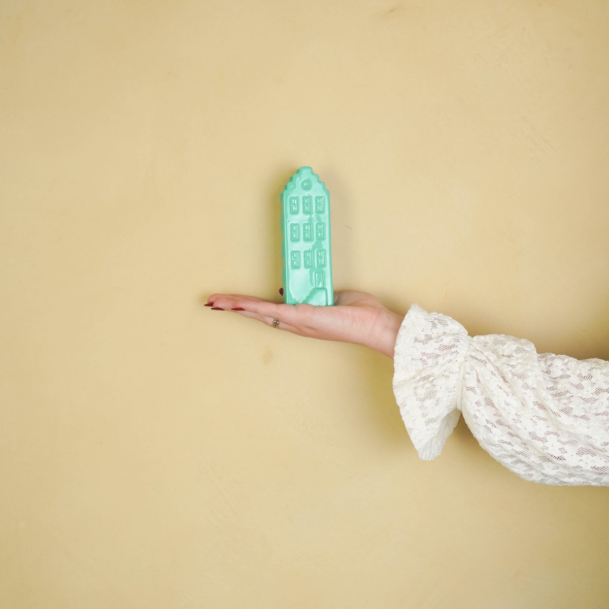 Bloemvaas - Huisvaas - Keramiek - Sea Green -5X4,5X14,5 Cm