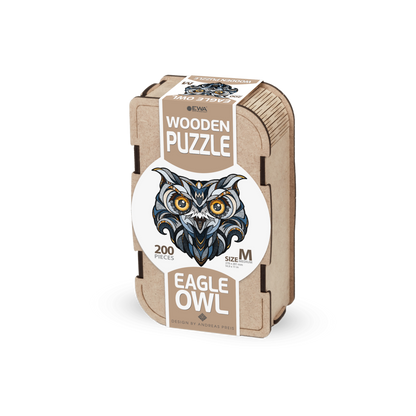 Eco Wood Art (Ewa) ,Houten Legpuzzel Eagle-Owl, Size M, 3601, 27,8X28,1X0,4Cm