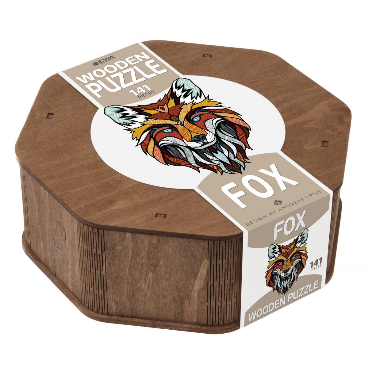 Eco Wood Art (Ewa) Houten Legpuzzel, Vos/ Fox, 1102, 31X28X0,5Cm Wooden Box