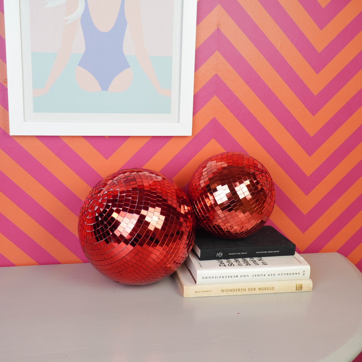 Kerstdecoratie - Kersthanger - Discobal - Schuim - Rood - 25X25X25Cm