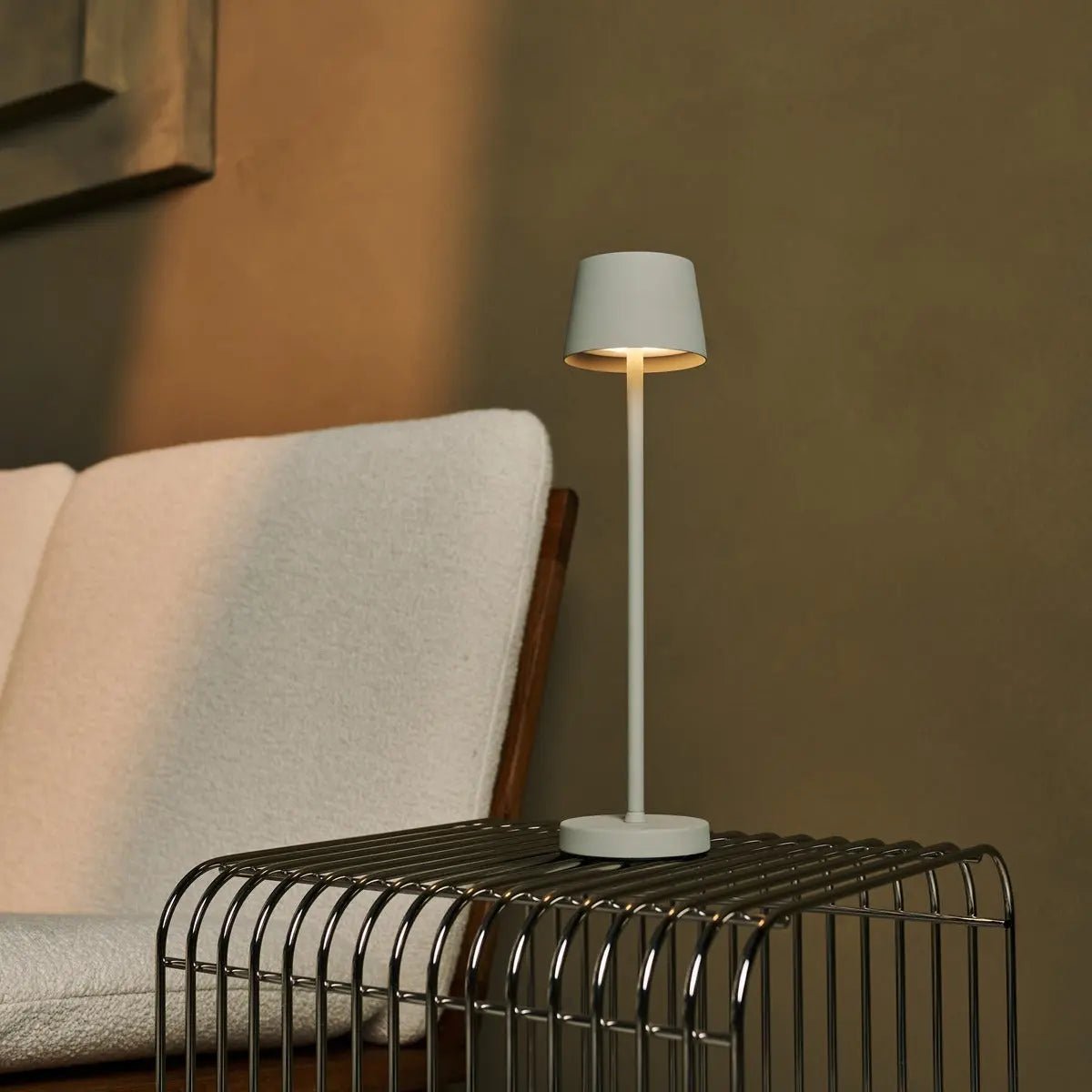 Vondel Mini Shadow Grey Rechargeable Lamp