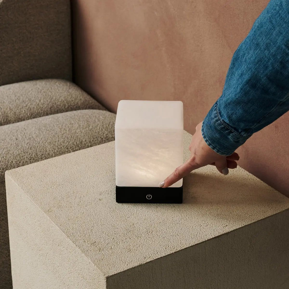 Yce Zwarte Oplaadbare Houten Lamp