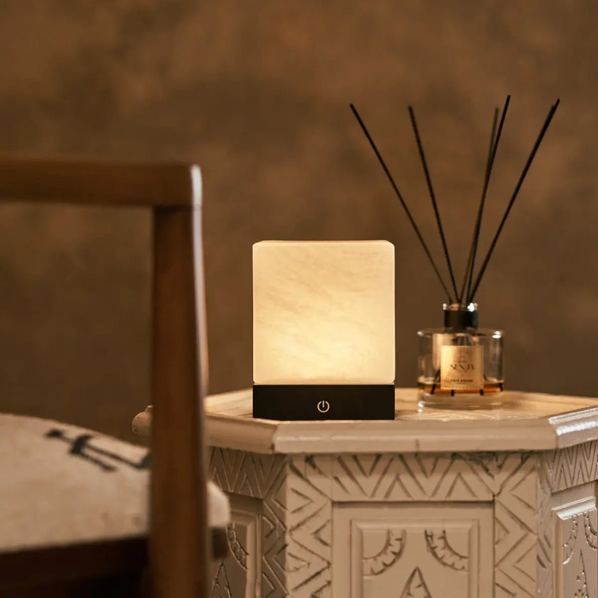 Yce Zwarte Oplaadbare Houten Lamp