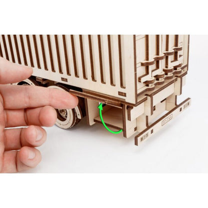 Eco Wood Art (Ewa) 3D Houten Puzzel Container-Semitrailer For Truck “Road King”, 3724, 52,3X10,8X16,9Cm