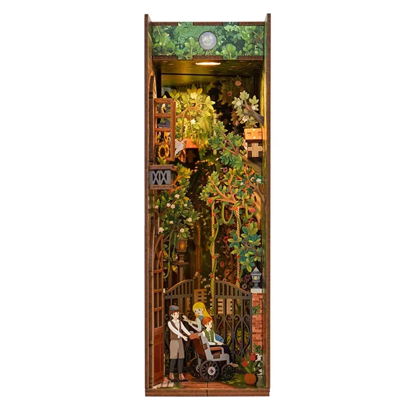 Tonecheer, Diy Book Nook, The Secret Garden Bookend, Tq122, 18,2X8X24,5Cm