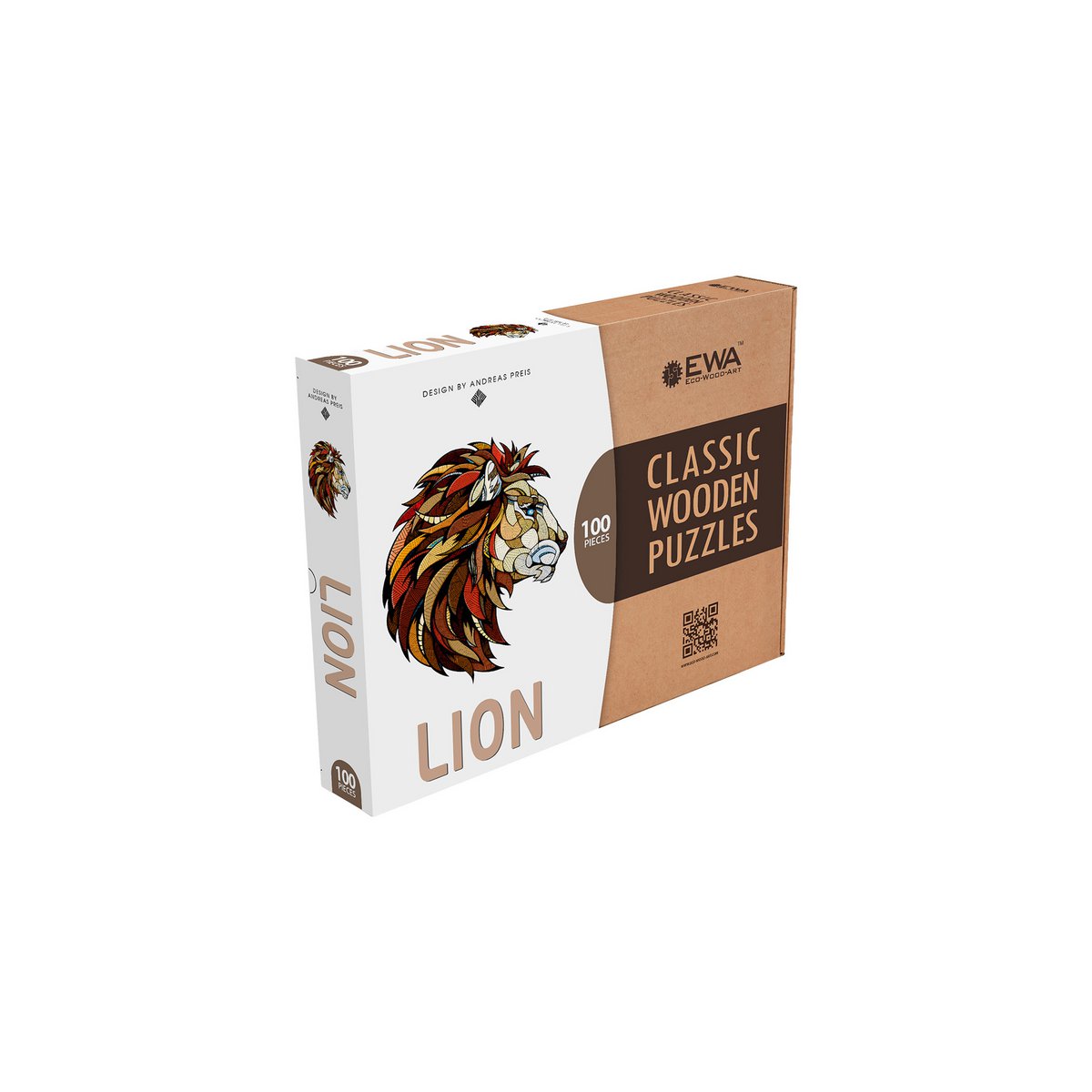 Eco Wood Art (Ewa) Houten Legpuzzel Leeuw/ Lion, 1201, 31X28X0,5Cm Kartonbox