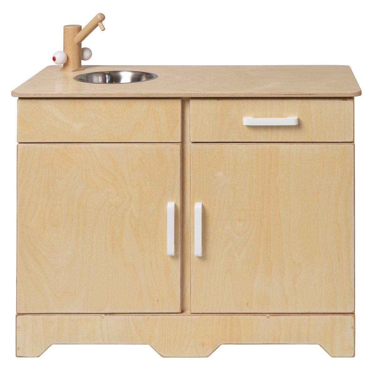 Van Dijk Toys Houten Speelgoed Keuken / Keukentje - Naturel Met Wit (Kinderopvang Kwaliteit)