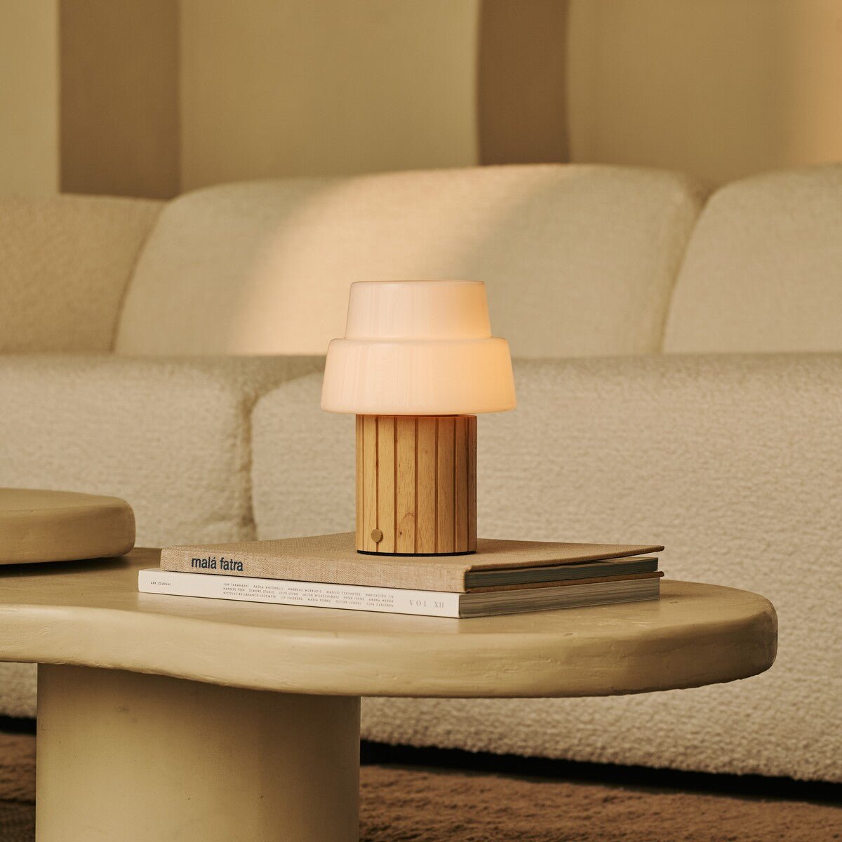 Lio Lichtbruine Oplaadbare Tafellamp