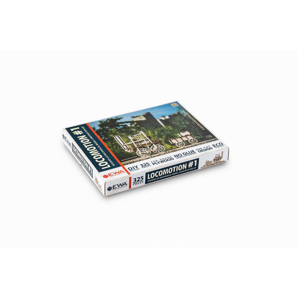Eco Wood Art (Ewa) 3D Mechanische Puzzel, Locomotion, 426, 40X10X17,8Cm
