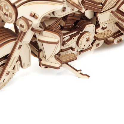 Eco Wood Art (Ewa) 3D Mechanische Houten Puzzel Bike, 3007, 22,6X8,4X12,3Cm