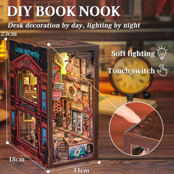 Cutebee, Diy Booknook, The Long Goodby, Bn02B, 18X11X23Cm