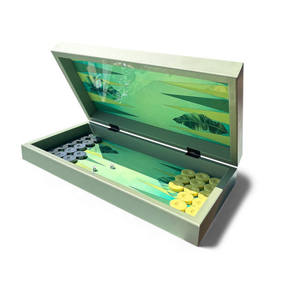 Biggdesign Nature Backgammon-Set, Magnetische Sluiting, Krasbestendig Oppervlak