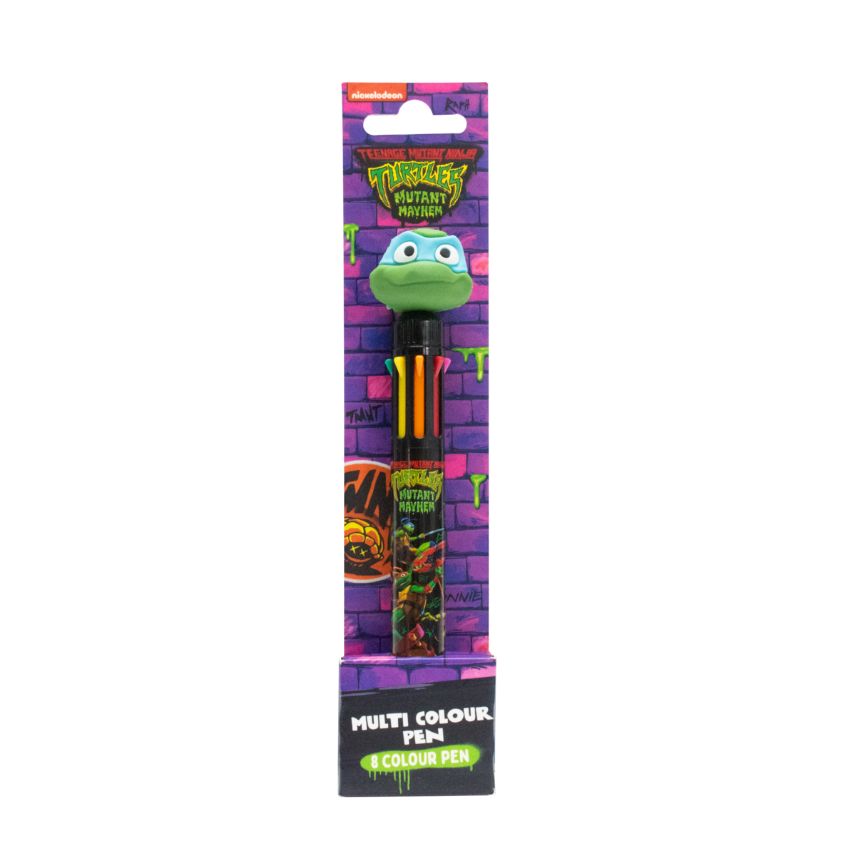 Ninja Turtles Tmnt Veelkleurige Pen, Pen Met 8 Verschillende Kleuren, Officiële Merchandise, Ideaal Cadeau Voor Alle Turtles-Fans