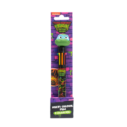 Ninja Turtles Tmnt Veelkleurige Pen, Pen Met 8 Verschillende Kleuren, Officiële Merchandise, Ideaal Cadeau Voor Alle Turtles-Fans