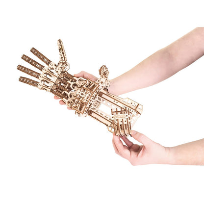 Eco Wood Art (Ewa) Diy 3D Mechanische Houten Puzzel, Cyber Hand, 4608, 20X12X46,2 Cm