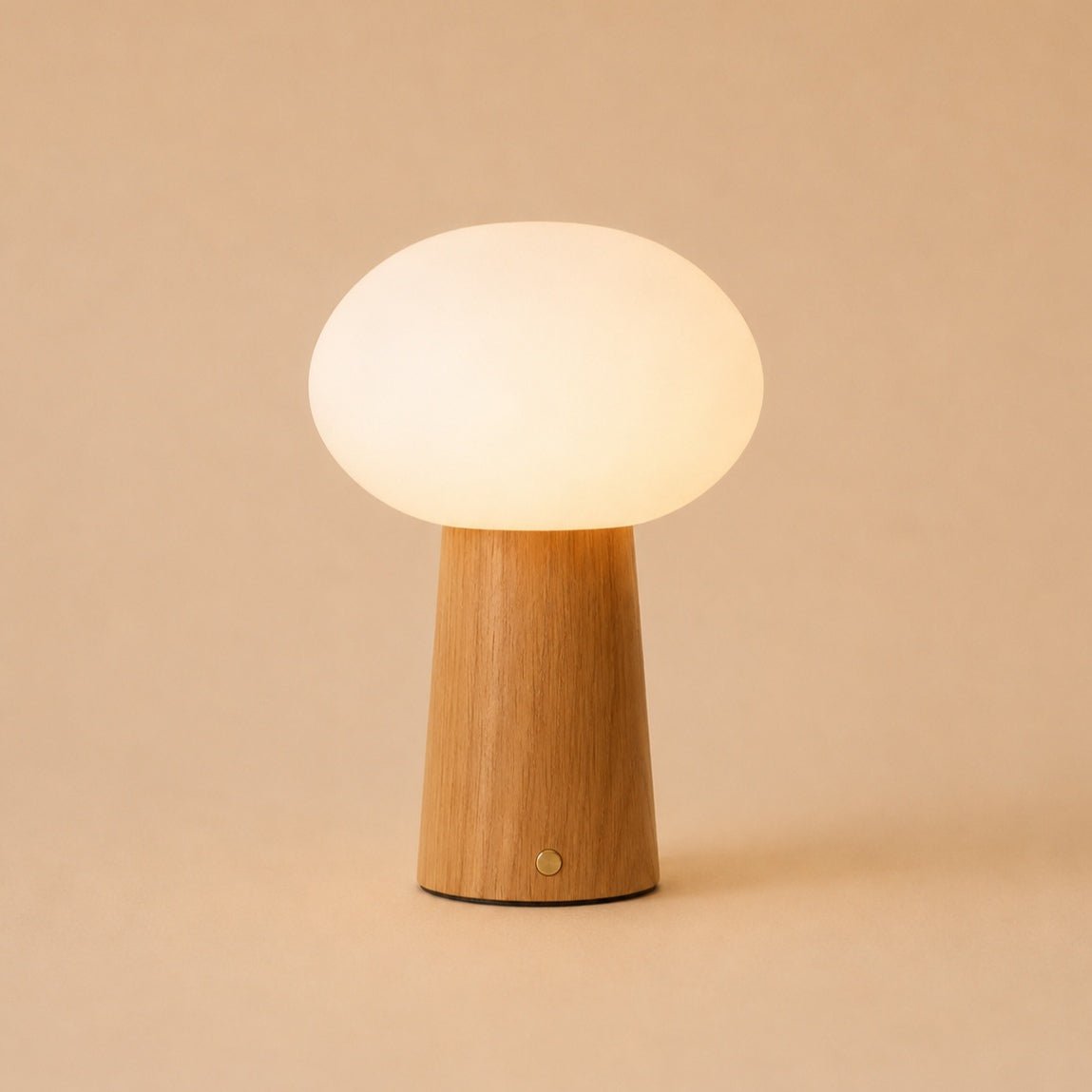 Max Lichtbruine Houten Oplaadbare Tafellamp