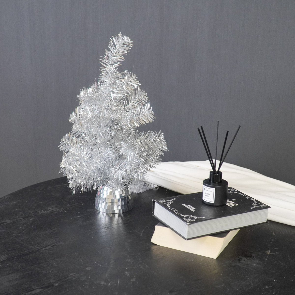 Kunstmatige Boom- Xmas Tree- Led-Licht- Batterij- Zilver -50 Cm