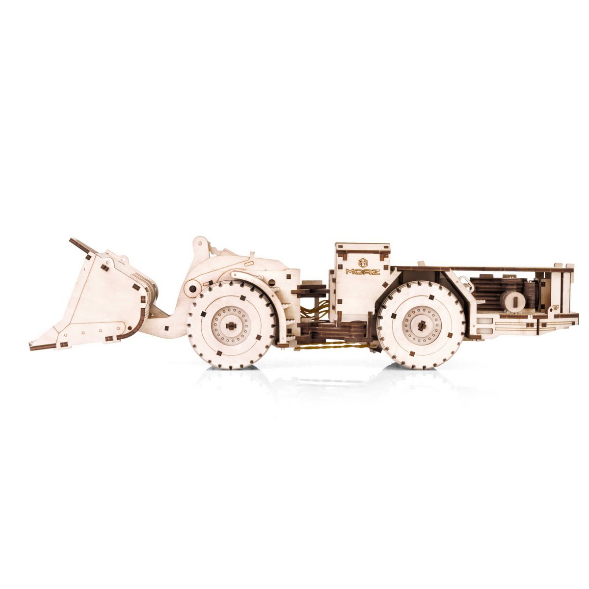 Eco Wood Art (Ewa) 3D Mechanische Houten Puzzel, Load-Haul-Dump Unit Moaz 4075, 4257, 49X11X13Cm