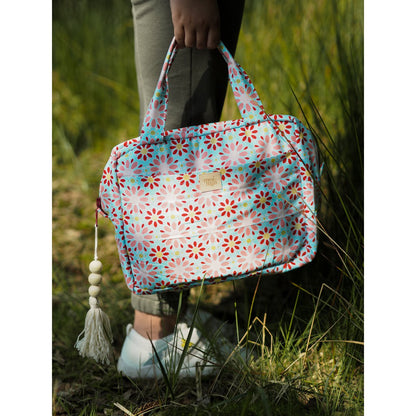 Make-Up Tasje Set "Rode Bloemen"