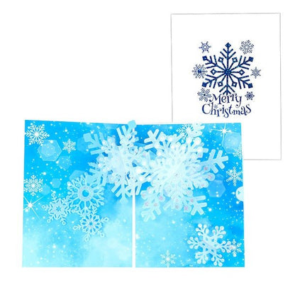 3D -Kerstkaart - Sprankelend Sneeuwvlokontwerp