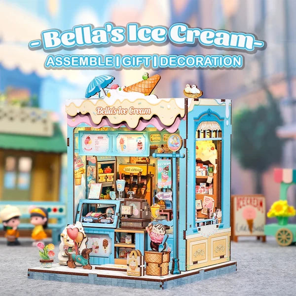 Cutebee, 3D Diy Huisje, Bella's Ice Cream, Cwgc212, 16,0X15,8X20,6Cm