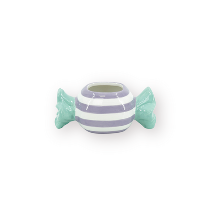 Pot - Bloempot - Toffee Candy - Mint/Lila -12,5X6X6Cm