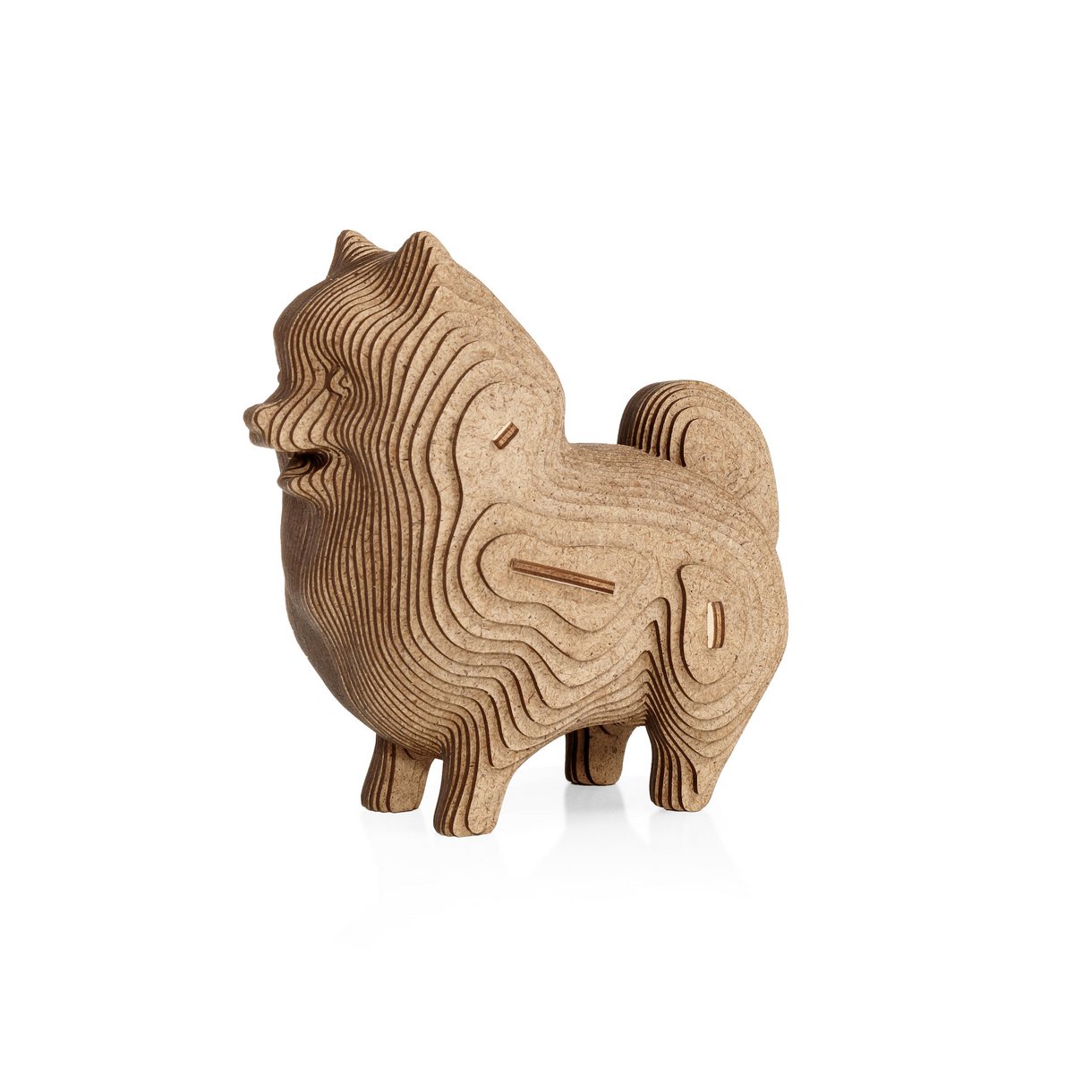 Eco Wood Art (Ewa) 3D Houten Bouwset Spaarpot Hondje/Dog, 3786, 15X9,1X15,7Cm