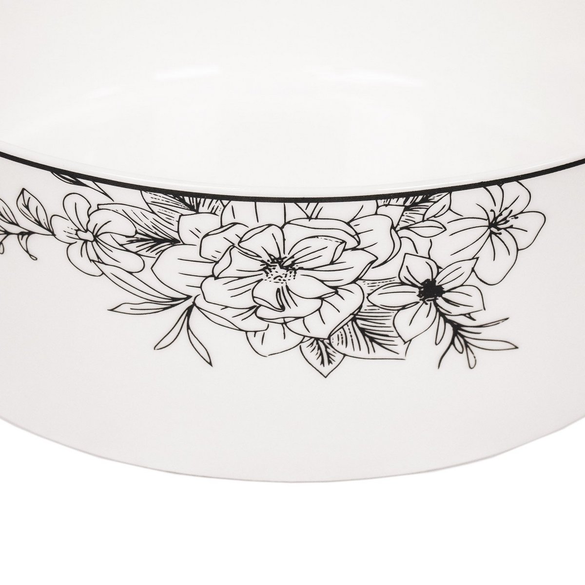 Kom - Newbone China - Les Fleurs - 17,5X17,5X6,5Cm
