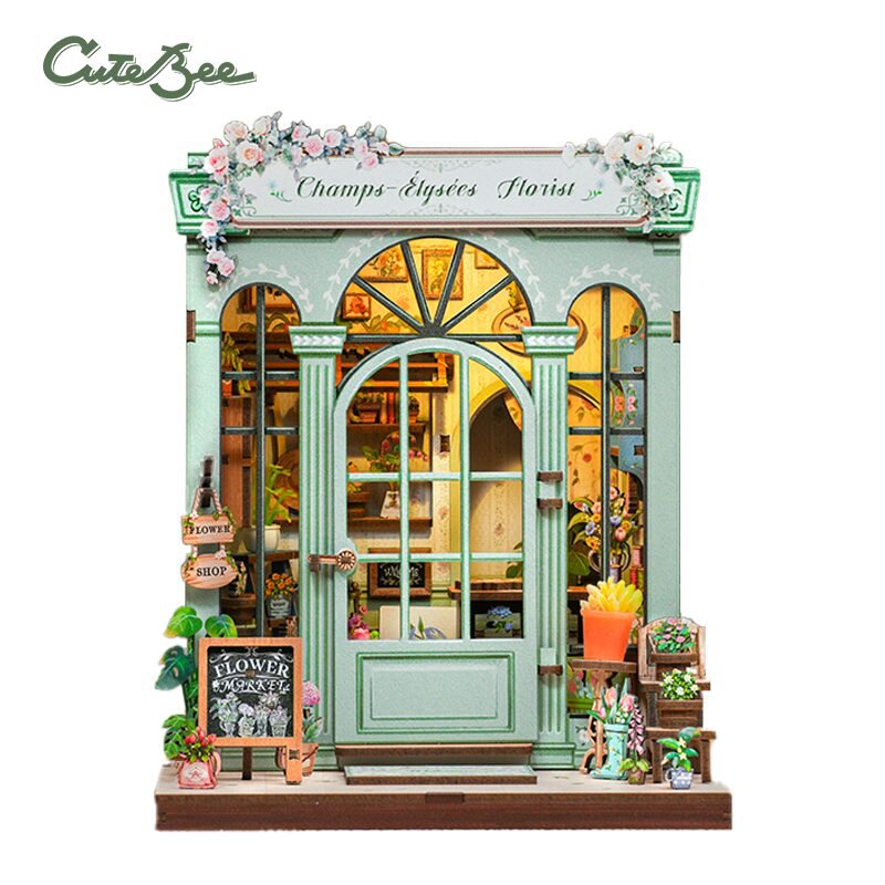 Cutebee, 3D Diy Huisje, Champs-Élysées Florist, Cwgc201,16X15,5X18Cm
