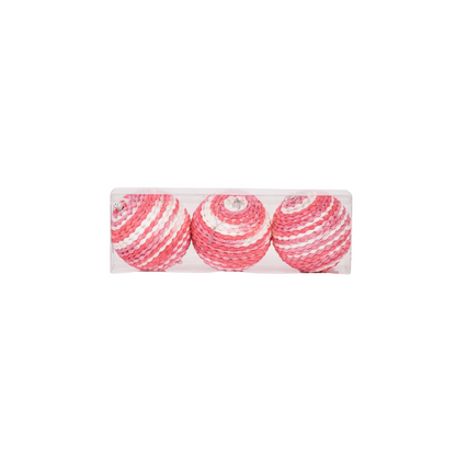 Kersthangers- Kerstballen- Schuim- Neon Roze -S3- 10Cm
