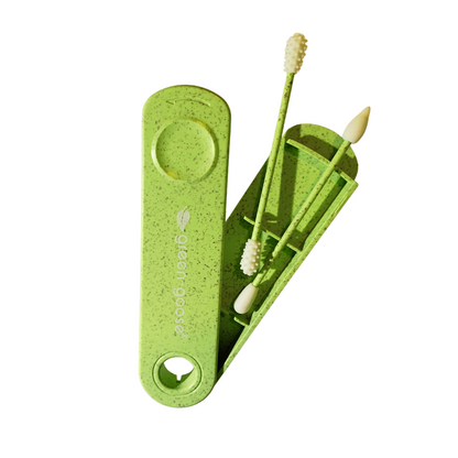 Green-Goose Herbuikbaar Bio-Based Wattenstaafje En Make-Up Applicator - Groen