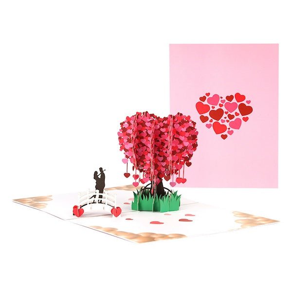 Liefdesboom 3D Valentijnsdag Pop-Upkaart