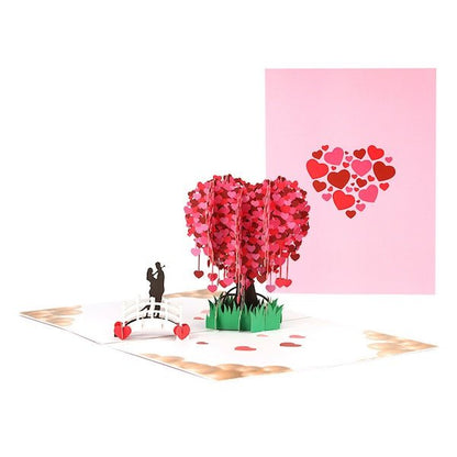 Liefdesboom 3D Valentijnsdag Pop-Upkaart