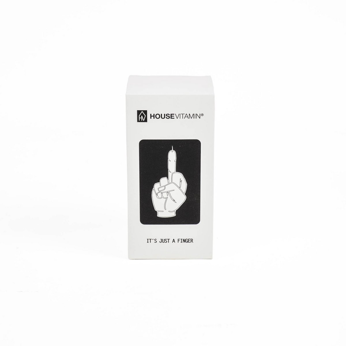 Kaarsen -Middle Vinger - Wax -Wit - 310 Gram - 10X9X17Cm