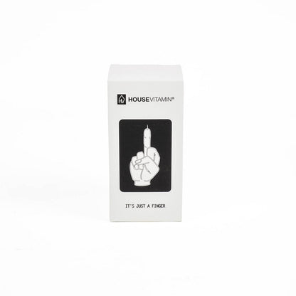 Kaarsen -Middle Vinger - Wax -Wit - 310 Gram - 10X9X17Cm