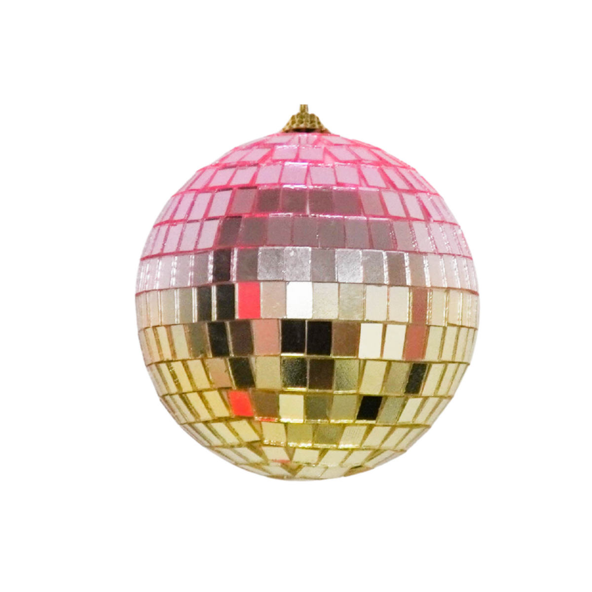 Kerstdecoratie - Kersthanger - Discobal - Foam - Roze/Goud - 30X30X30Cm