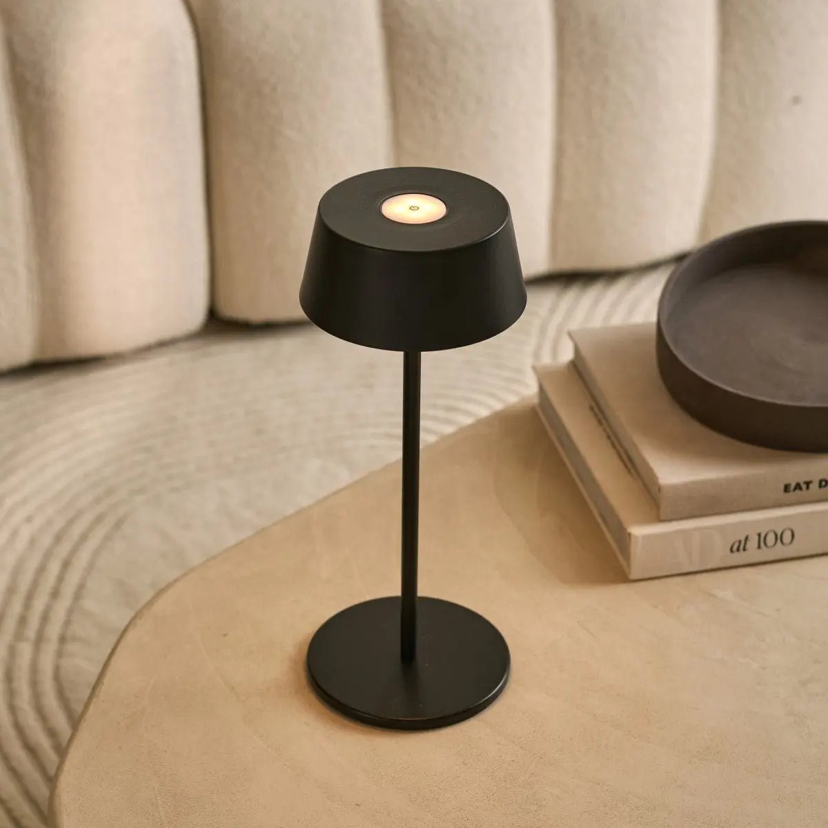 Hugo Midnight Zwart Oplaadbare Tafellamp