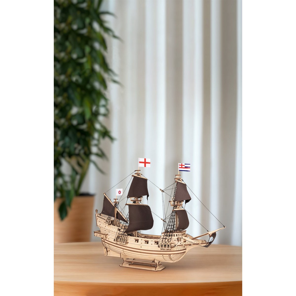 Eco Wood Art (Ewa) 3D Mechanische Houten Puzzel, Lord Of The Seas, 4424, 40X16X51,7Cm