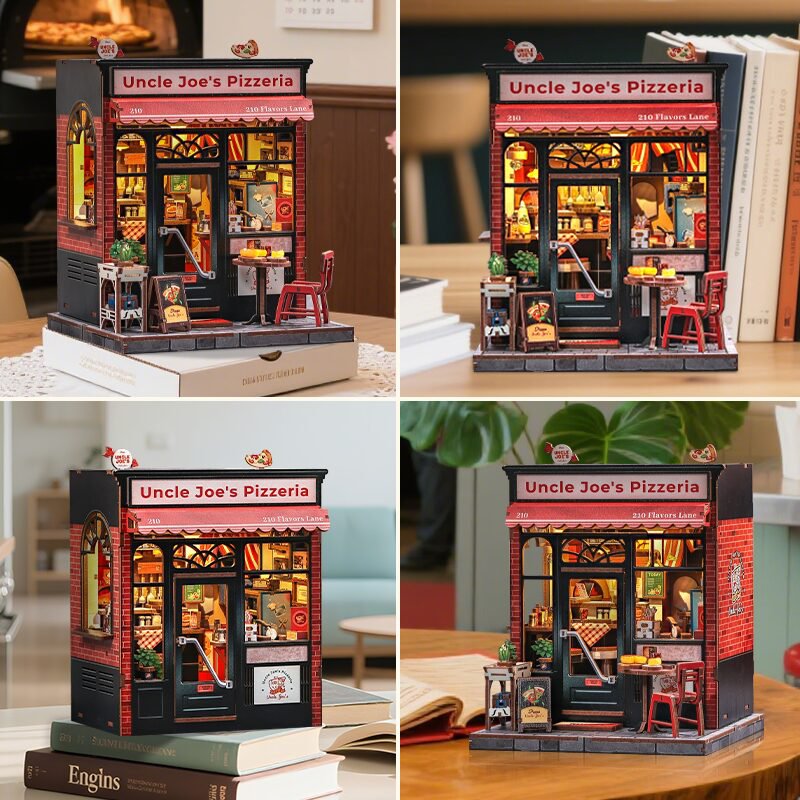 Cutebee, 3D Diy Huisje, Uncle Joe's Pizzeria, Cwgc210,15,5X16,X19,5Cm