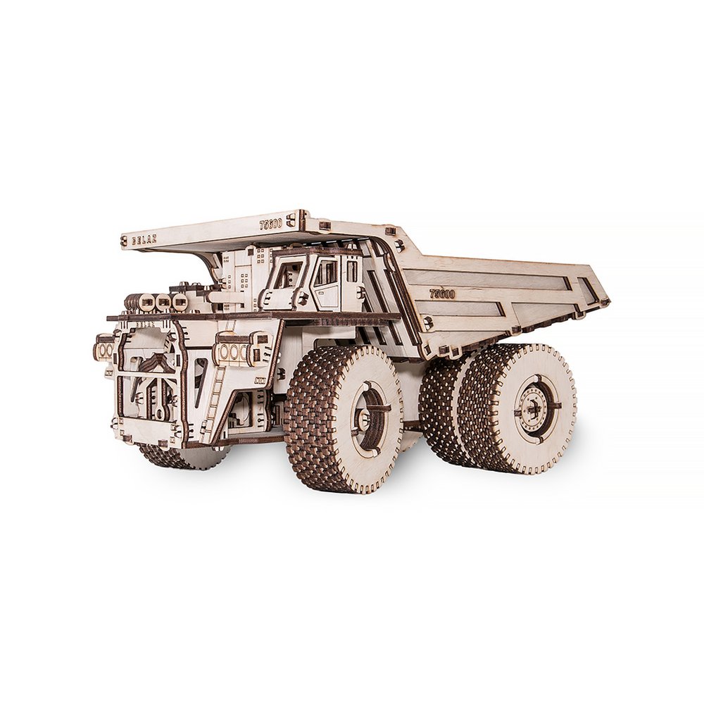 Eco Wood Art (Ewa) 3D Houten Puzzel, Vrachtwagen Belaz 75600, 082, 31X22X15,5Cm