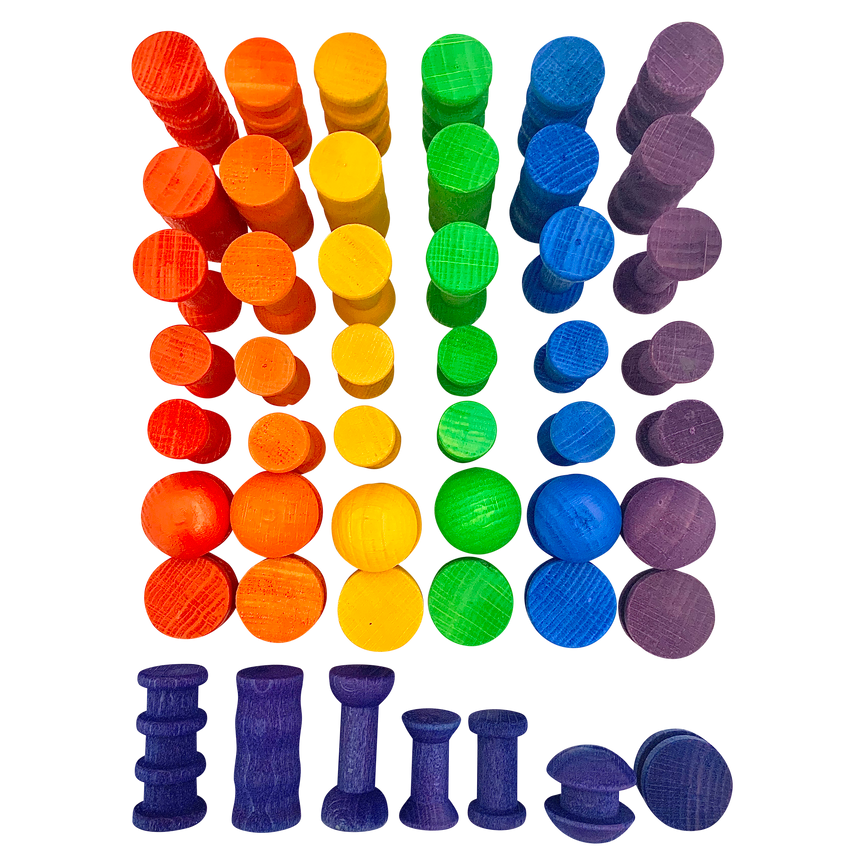 Mini Rainbow Spools/49Pc