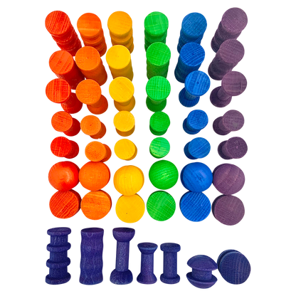 Mini Rainbow Spools/49Pc