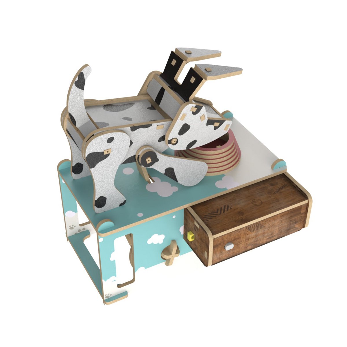 Ilo Build 3D Mechanische Houten Modelbouw The Dogs Dinner, 0220, 12,5X13X13,5Cm