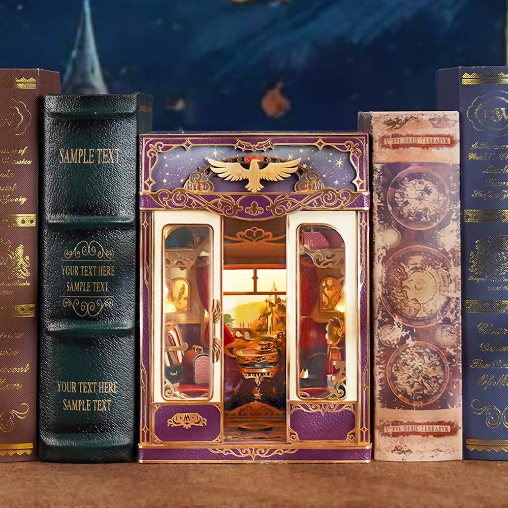 Tonecheer, Diy Book Nook, Trein Cabine/Train Cabine, Magical Journey, Tq441, 15,8X22,4X22,5Cm