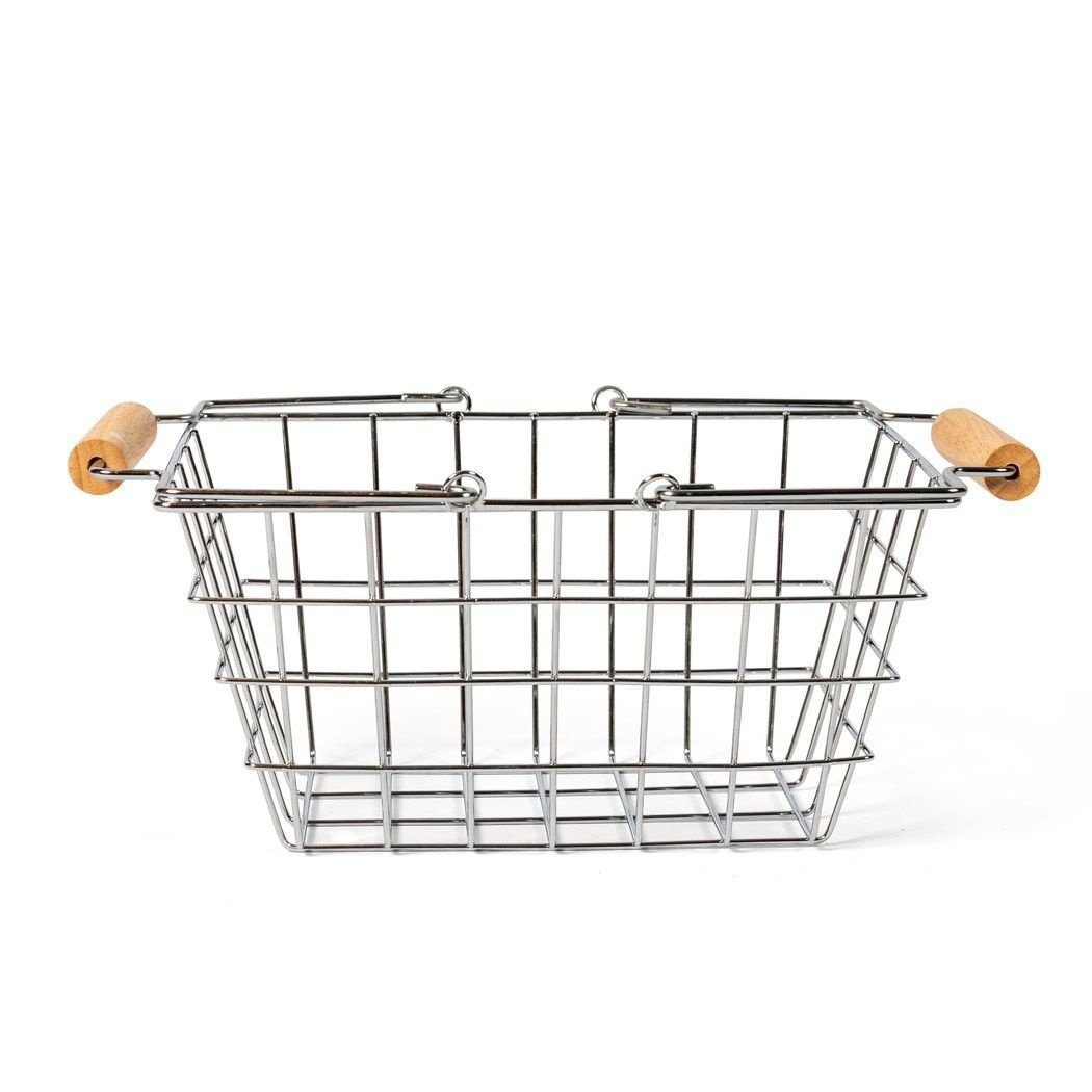 Winkelmandje Met Houten Handvatten