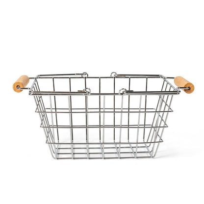 Winkelmandje Met Houten Handvatten